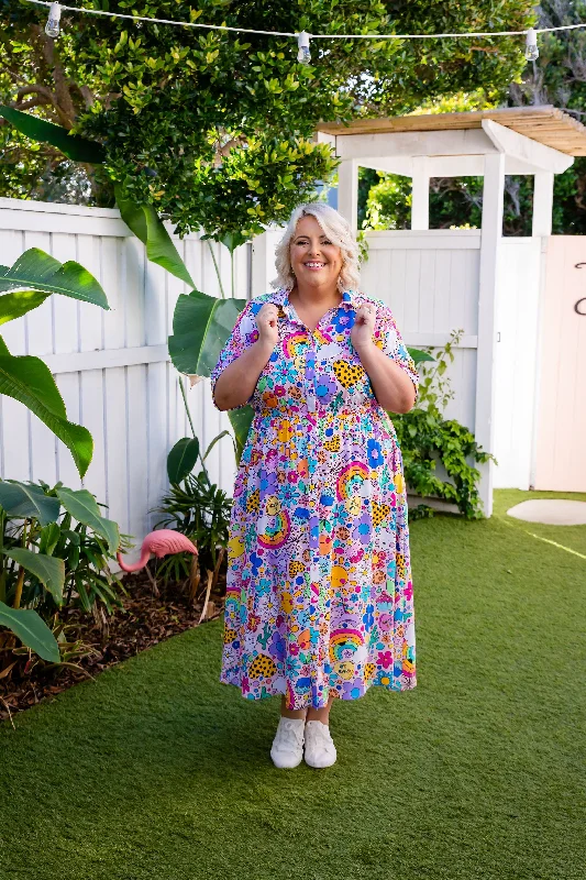 Maddy Dress in Happy Place by Kasey Rainbow