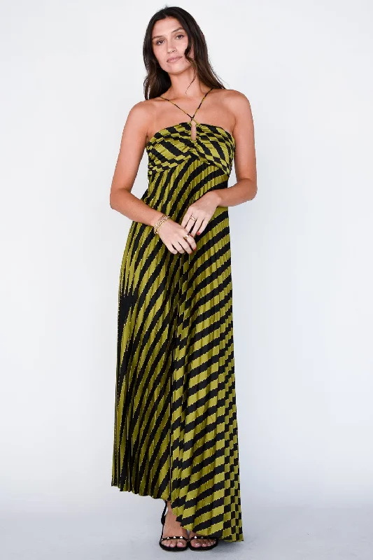 Pleated Maxi Dress