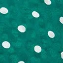 Unique Vintage 1940s Green & White Polka Dot Godet Midi Dress