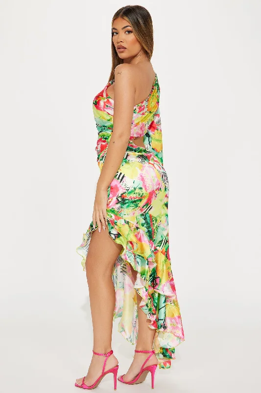 Ava Tropical Maxi Dress - Multi Color