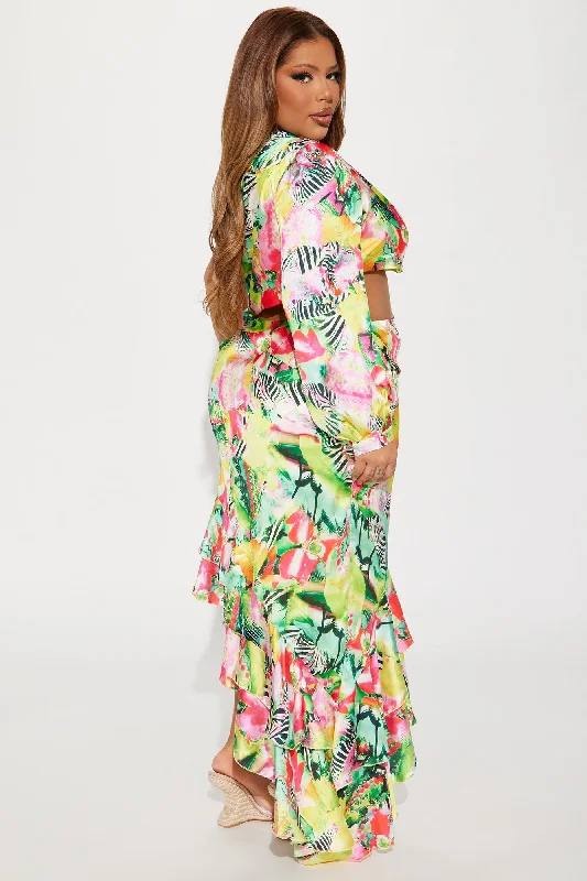 Ava Tropical Maxi Dress - Multi Color