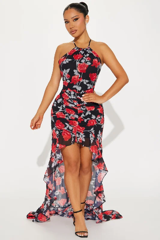 Buy Her Roses Maxi Dress - Black/combo