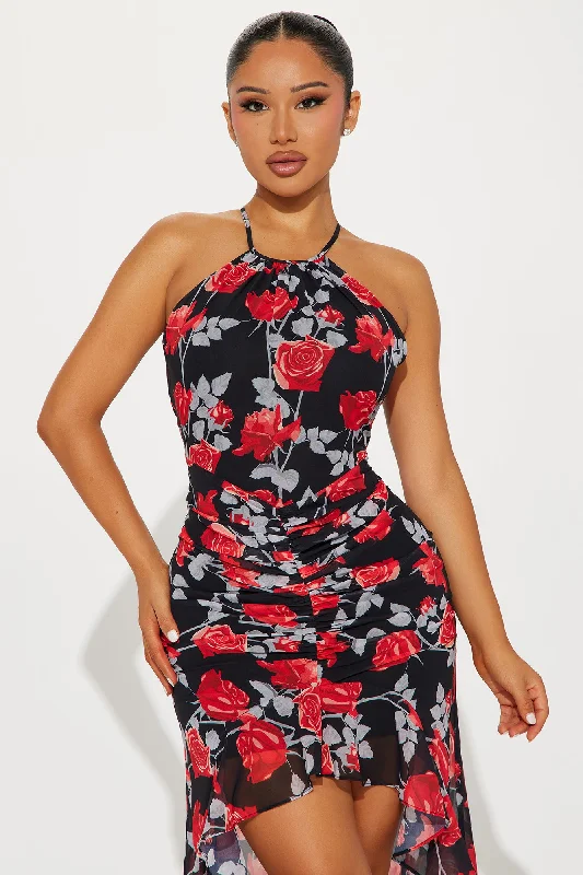 Buy Her Roses Maxi Dress - Black/combo