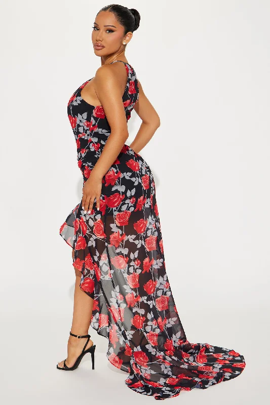 Buy Her Roses Maxi Dress - Black/combo