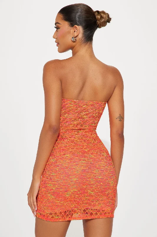 Catching You Fish Net Mini Dress - Multi Color