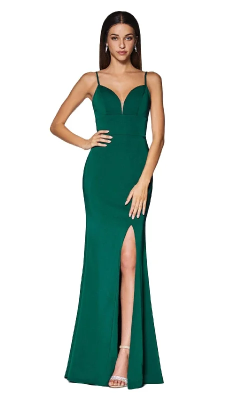 Cinderella Divine - 7470 Fitted Empire Waist Sleeveless Long Dress