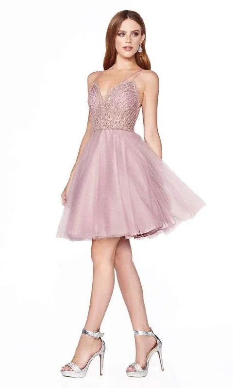 Cinderella Divine - Beaded Embellished Fit and Flare Dress CD0148