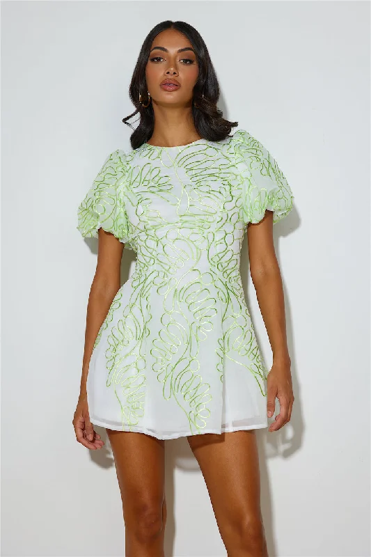 Cutest Event Mini Dress Green