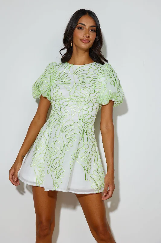 Cutest Event Mini Dress Green