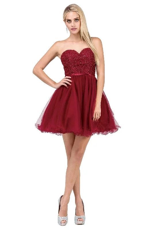 Dancing Queen - 3014 Strapless Embellished Sweetheart Homecoming Dress