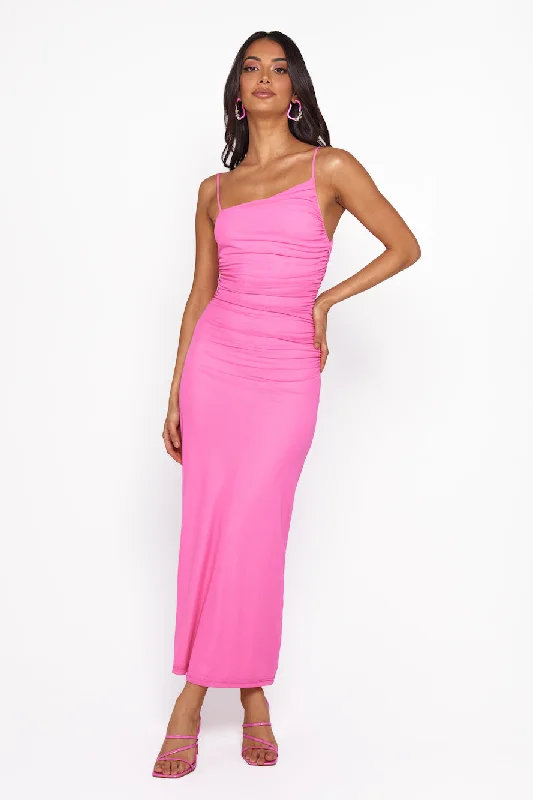 Fit To Love Mesh Maxi Dress Pink