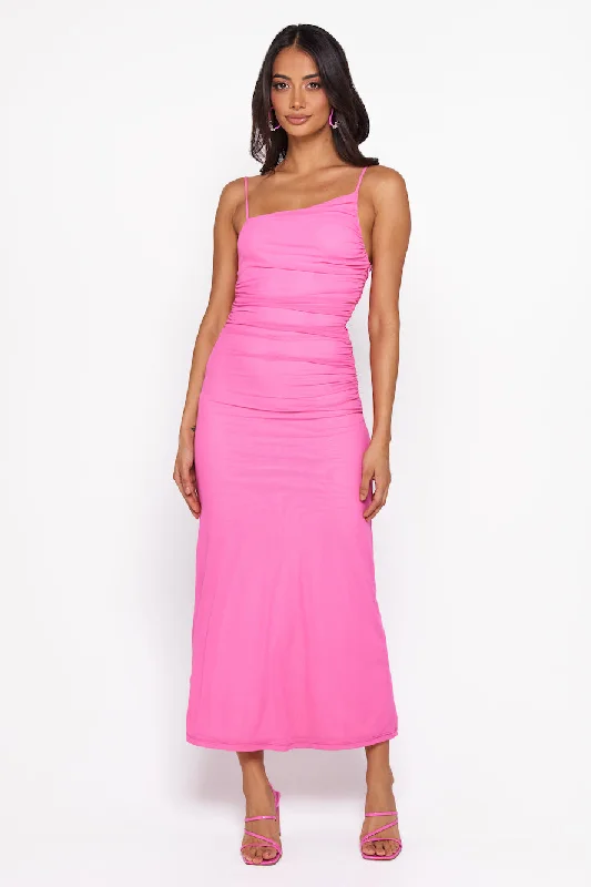 Fit To Love Mesh Maxi Dress Pink