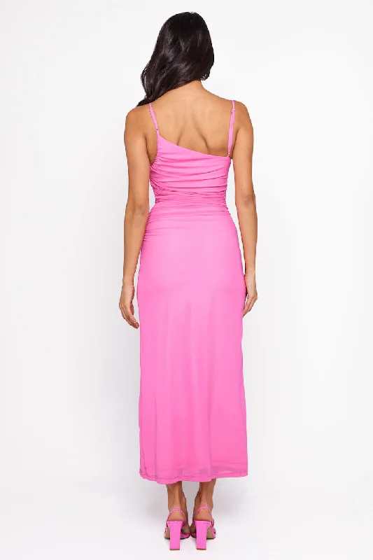 Fit To Love Mesh Maxi Dress Pink