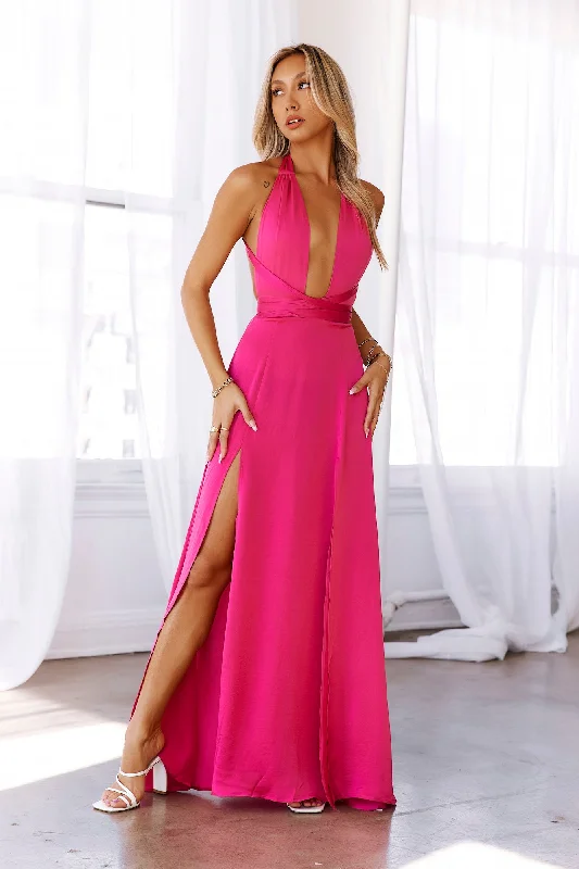 HELLO MOLLY My Solo Debut Maxi Dress Magenta