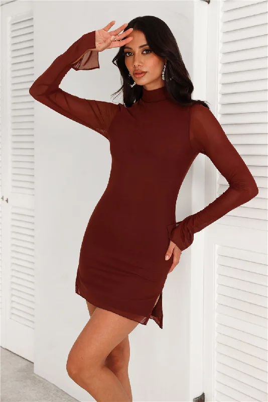 Jordi Mini Dress Chocolate