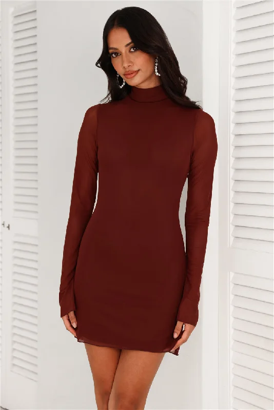 Jordi Mini Dress Chocolate