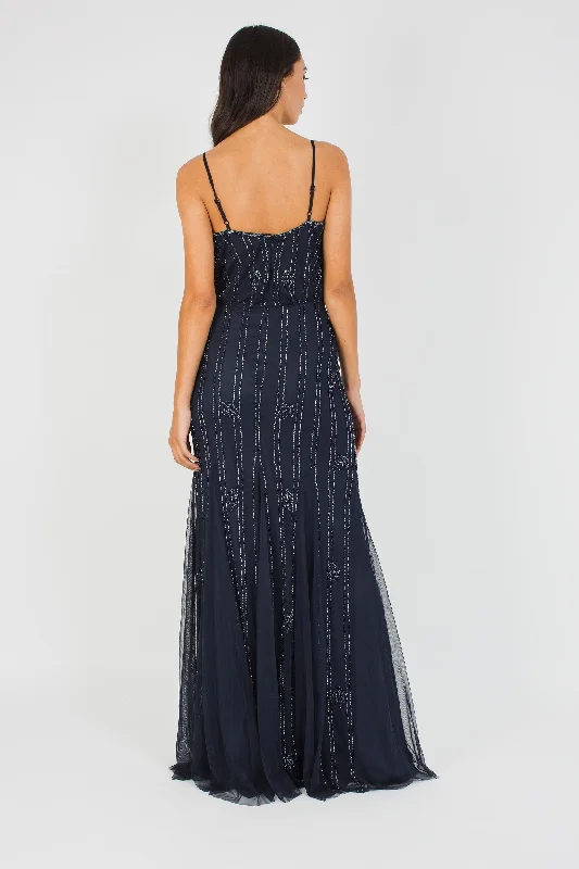 Keeva Navy Bridesmaid Maxi Dress