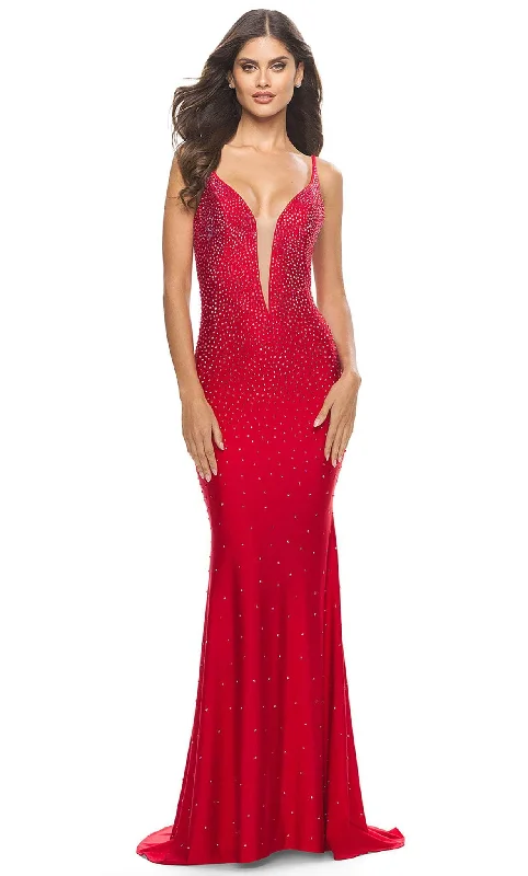 La Femme 31215 - Beaded Plunging Prom Dress