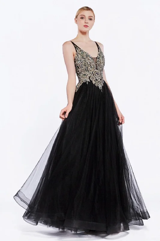 Cinderella Divine KV1041 Long Prom Dress Sleeveless Evening Gown