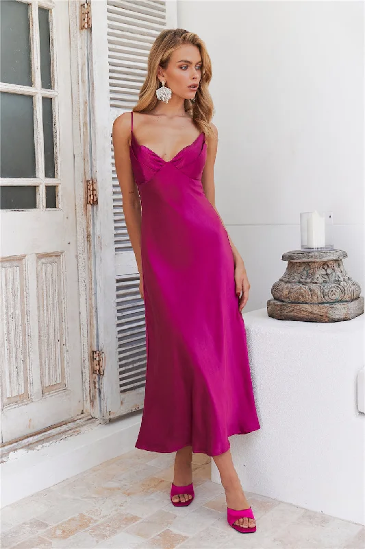 Lovely Escape Maxi Dress Fuchsia