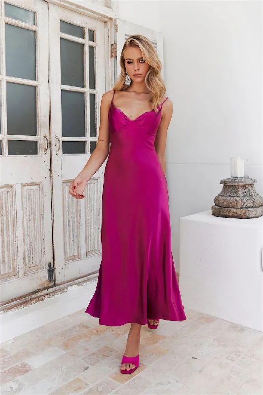 Lovely Escape Maxi Dress Fuchsia