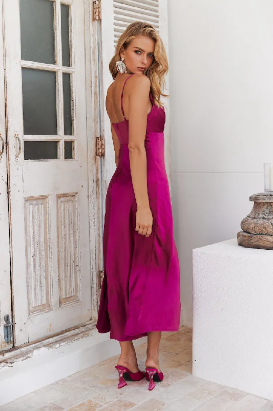 Lovely Escape Maxi Dress Fuchsia