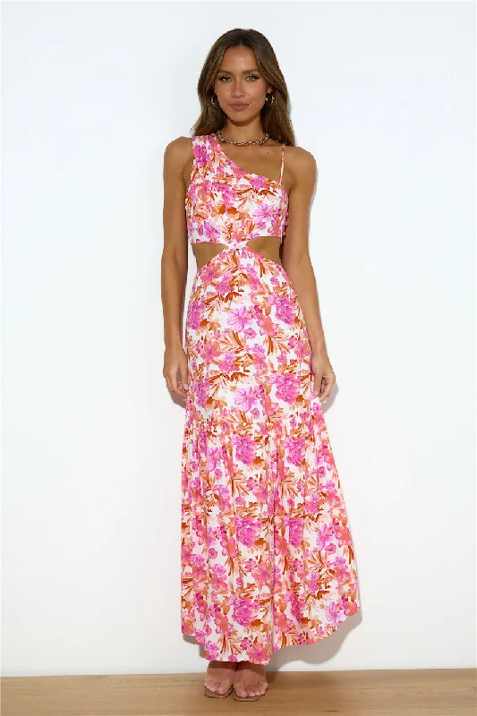 Lover Of Print Maxi Dress Pink