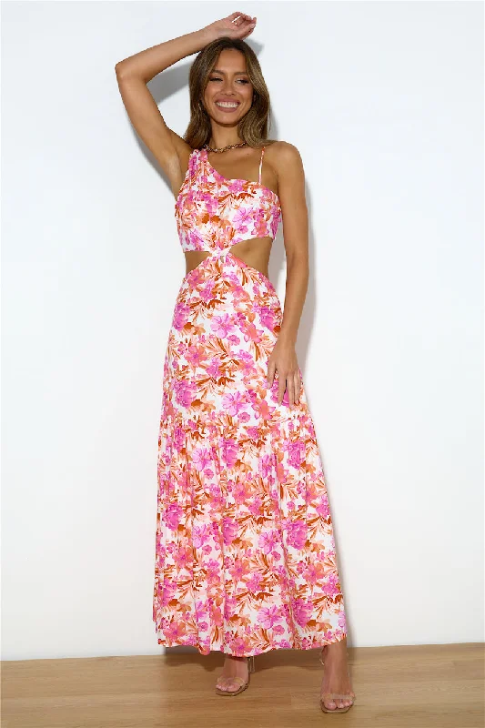 Lover Of Print Maxi Dress Pink