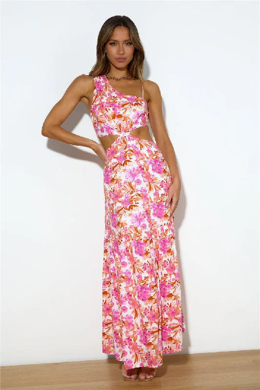 Lover Of Print Maxi Dress Pink