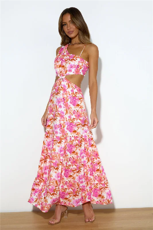 Lover Of Print Maxi Dress Pink