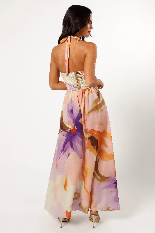 Marie Halterneck Maxi Dress - Multi