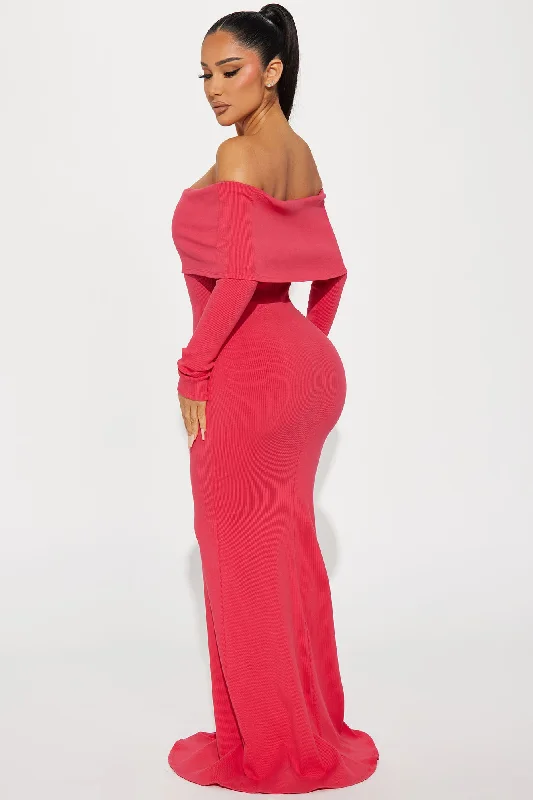 Nayeli Snatched Maxi Dress - Raspberry