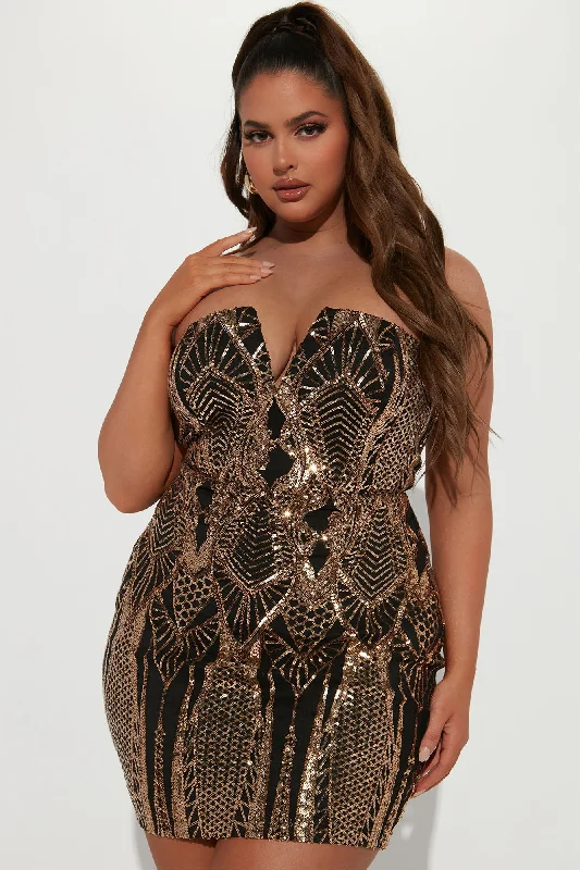 Night Party Sequin Mini Dress - Black