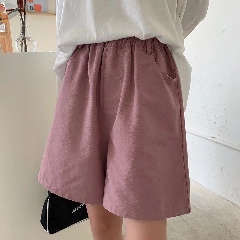 Flytonn-Korean style, Casual fashion, INS dressing, Lazy style, Graduation gift 
NO. 1364 SLIM ELASTIC SHORTS