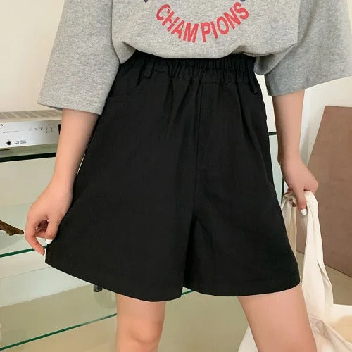 Flytonn-Korean style, Casual fashion, INS dressing, Lazy style, Graduation gift 
NO. 1364 SLIM ELASTIC SHORTS