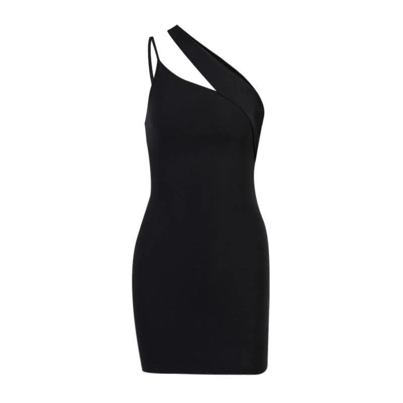 BerryBetty - One shoulder hollow out dress