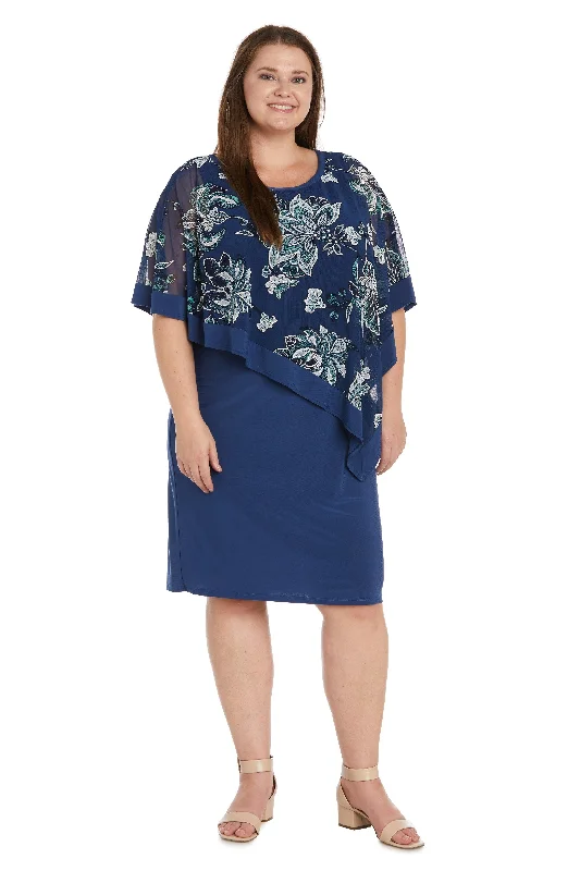 R&M Richards 9724W Plus Size Short Two Piece Dress