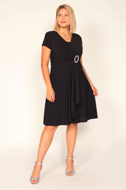 R&M Richards 1149 Short Plus Size Dress Black Clearance