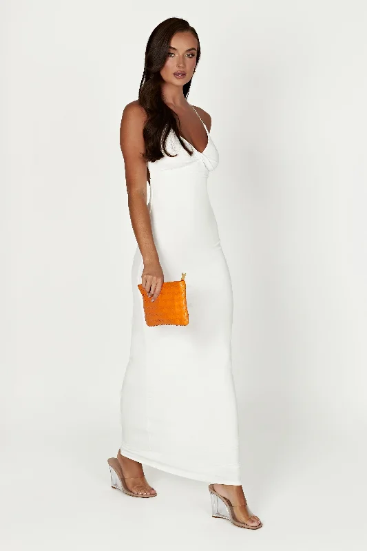 Sinead Twist Maxi Dress - White