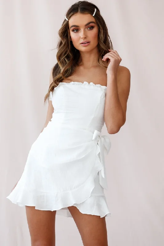 Stacey Frill Bustier Wrap Dress White