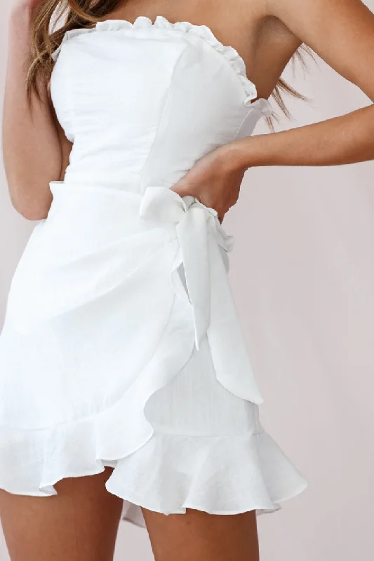 Stacey Frill Bustier Wrap Dress White