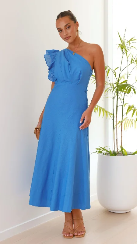 Stassie Midi Dress - Blue