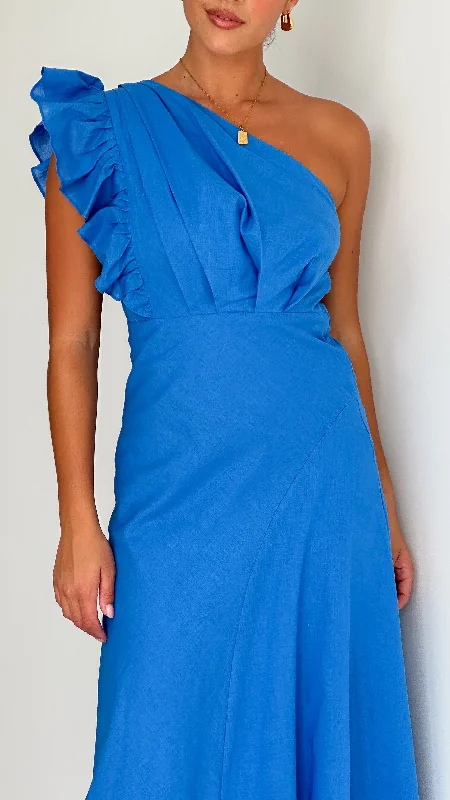 Stassie Midi Dress - Blue