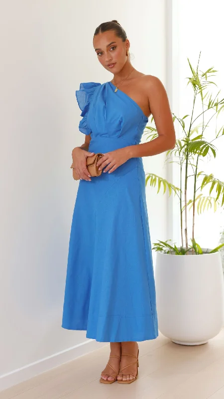 Stassie Midi Dress - Blue