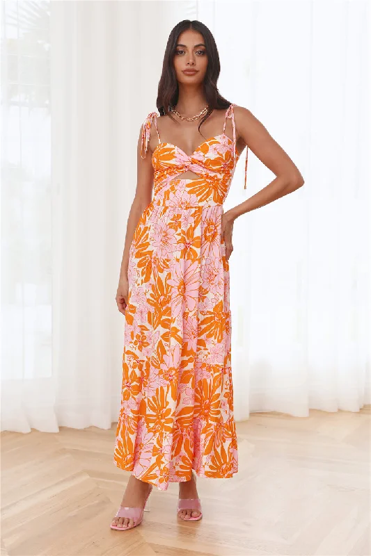 Summer Activity Maxi Dress Orange