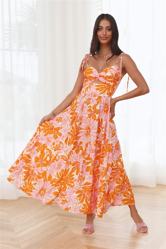 Summer Activity Maxi Dress Orange