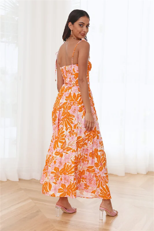 Summer Activity Maxi Dress Orange