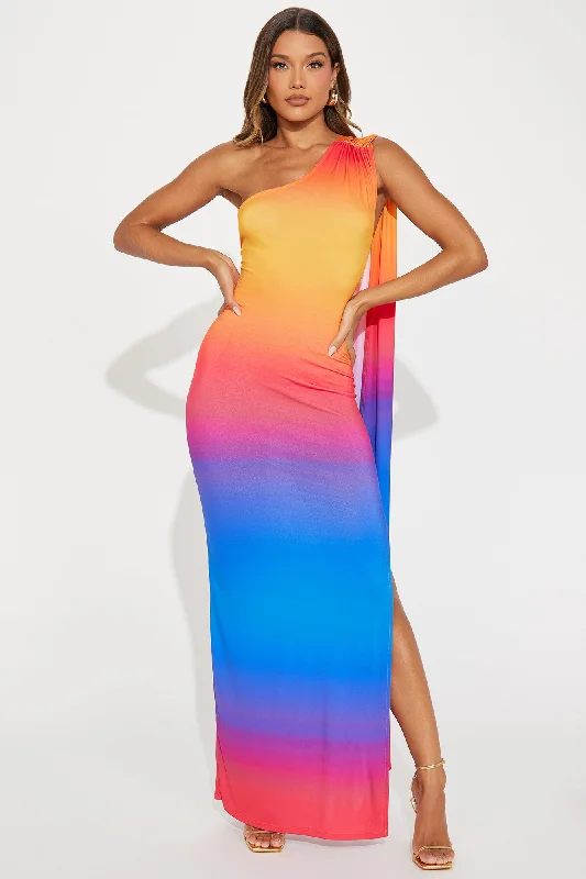 Sunset On Me Maxi Dress - Multi Color