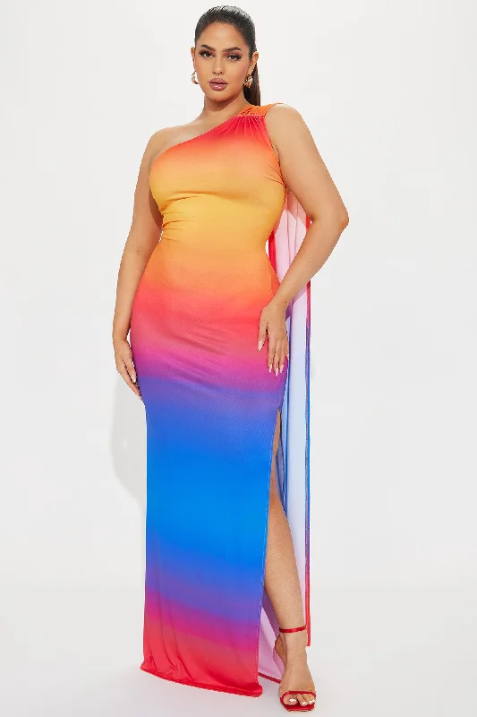 Sunset On Me Maxi Dress - Multi Color