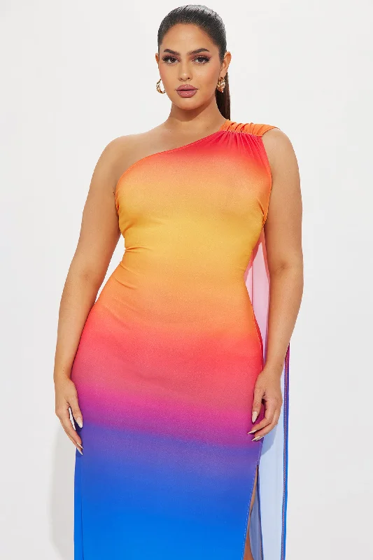 Sunset On Me Maxi Dress - Multi Color